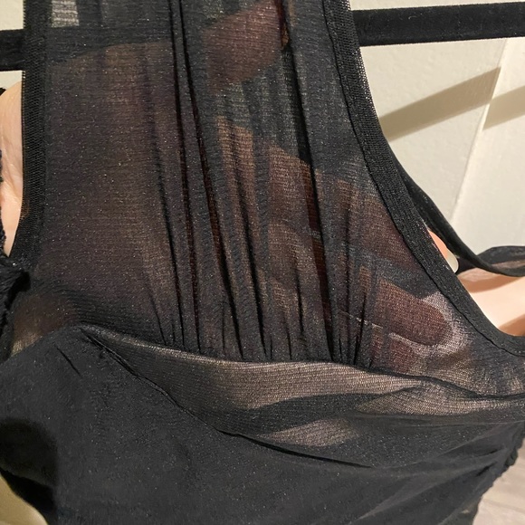 Topshop one shoulder bodycon little black mini dress - Picture 4 of 6